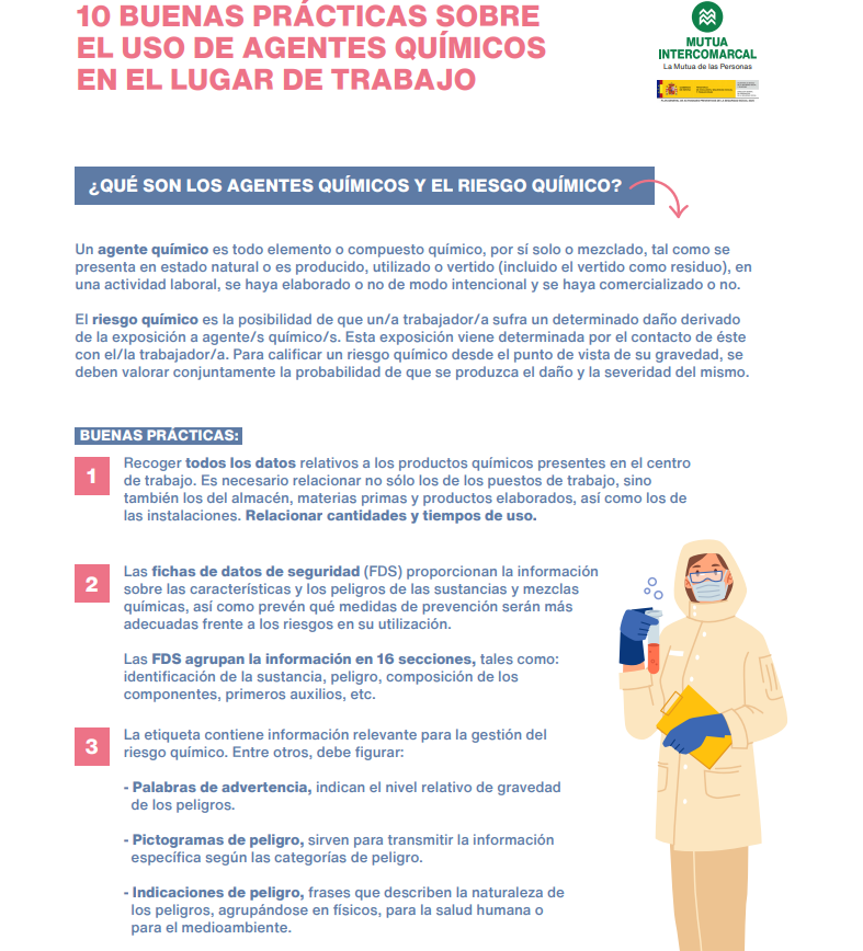 10 buenas prcticas sobre el uso de agentes qumicos en el lugar de trabajo